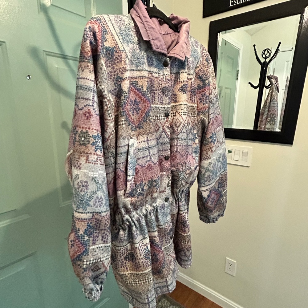 Vintage 90s Reversible Patterned Windbreaker Jack… - image 5